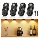 Glaresbot Led Motion Sensor Puck Lights, Small 4 Pack-black, Warm White. Fixed Price $31.70.
