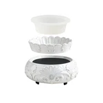 Asawasa Ceramic Candle Wax Warmer With Pc Silicone Dish, 3-IN-1 Lotus White. Fixed Price $29.83.