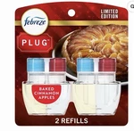 Febreze Baked Cinnamon Apples Scented Oil Plug Refills Limited Edition 2. Fixed Price $11.99.