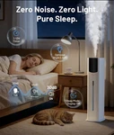 White Tower Ultrasonic Humidifier, Essential Oil Tray, Remote, Night Light. Fixed Price $45.00.