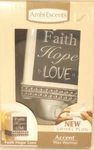 Ambiescents Scented Accent Wax Warmer Faith Hope Love - New In Box. Fixed Price $15.82.