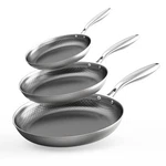 Pans Set Nonstick Stainless Steel Of 3 (8, 10, 12 Inch) Compatible With. Fixed Price $88.41.