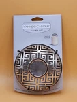Yankee Candle Greek Isle Illuma Lid Topper Silver Mosaic Crochet Pattern. Fixed Price $14.99.