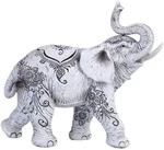 Ice Armor 7" Decorative Trunk Up Black And White Thai Elephant Statue Feng .... Fixed Price $46.16.