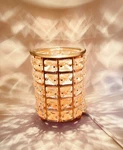 Wrought Iron Electric Crystal Wax Warmer Oil Burner Rose Gold Leyoue. Fixed Price $14.00.