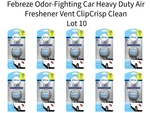 Lot 10 Febreze Odor-fighting Car Heavy Duty Air Freshener Vent Clip Crisp Clean. Fixed Price $39.99.