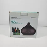 Victsing HM582A 500ML Aromatherapy Set And Oil Diffuser With Sleep Mode - Brown. Fixed Price $18.00.
