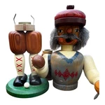 Christian Ulbricht Seiffener German Wooden Smoker Golfer Figurine 10.5" Vtg Read. Fixed Price $139.95.