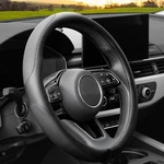 Yhongjt Soft Microfiber Leather Anti-slip Car Steering Wheel Cover, C-black. Fixed Price $19.54.