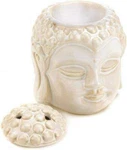 Beautiful Glazed Ceramic Tabletop Peaceful Buddha Aromatic Ambience Oil Warmer. Fixed Price $24.54.