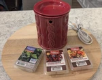 Better Homes Scented Wax Warmer Cable Knit 2013 Limited Edition Burgundy Plug In. Fixed Price $18.48.