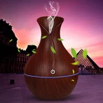 Essential Oil Diffuser Humidifier Aromatherapy Wood Grain Vase 130ML Led. Fixed Price $11.14.