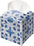 Blue And White Porcelain Decorative Leather Tissue Box Cover - Holder. Fixed Price $22.99.