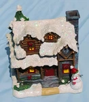 Smoking Country Cabin Christmas Snowman Light Up Incense Burner Collections Etc.. Fixed Price $35.00.