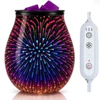 Leyoue 3D Glass Fireworks Electric Wax Melt Warmer With Ptc Heating Plate 7 C.... Fixed Price $27.53.