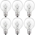 25W Dimmable Wax Warmer Bulbs, E12 Base, White, 6-PACK. Fixed Price $8.93.
