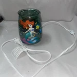 Disney's The Little Mermaid Ariel Scentsy Blue Rippled Glass Wax Warmer Works. Fixed Price $65.00.