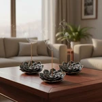 Elegant Lotus Incense Holders 3-PACK Bronze Ash Catchers For Serenity. Fixed Price $15.94.