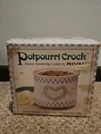 Vintage Rival 1980'S Potpourri Crockpot Electric Simmering Cooker Blue Heart. Fixed Price $20.00.