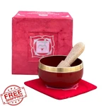 Dharmaobjects Tibetan Root Chakra Palm Size Singing Bowl Gift Box Set. Fixed Price $41.00.