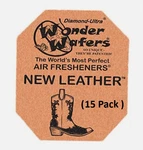 Wonder Wafers 15 Ct Individually Wrapped New Leather Air Fresheners. Fixed Price $7.49.
