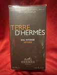 Terre D'hermes Eau Intense Vetiver For Men 1.6OZ Vapor Natural Spray Nib. Fixed Price $58.00.