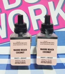 Bath & Body Works Wallflower Plug Refills (2) New Waikiki Beach Coconut 63/4179. Fixed Price $14.79.
