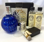La-tee-da Blue Bubbles Effusion Fragrance Lamp Set Blown Glass + 2 Scented Oils. Fixed Price $49.99.
