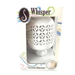 Scentsationals Whisper Plug In Accent Wax Warmer White Ceramic Cutout Nib. Fixed Price $12.97.