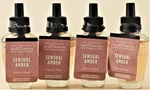 Qty 4 - Bath & Body Works Sensual Amber Wallflowers Home Fragrance Oil Refills. Fixed Price $44.97.