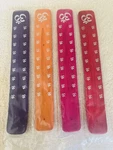 (4) New Om Aum Incense Burner - Beautiful Hand Made Wood Holder Ash Catc. Fixed Price $13.00.