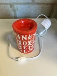 Retired! Scentsy Christmas & White Noel 6 Wax Warmer. Fixed Price $32.75.