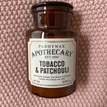New Paddywax Apothecary Candle 8OZ Tobacco & Patchouli. Fixed Price $20.00.