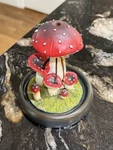 Toadstool Backflow Burner Mushroom Cone Holder Incense Home Decoration 5.5"TALL. Fixed Price $26.00.