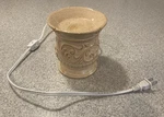 Yankee Candle Ceramic Cream-colored Electric Tart Burner W/ Vines & Leaves Vguc. Fixed Price $14.99.