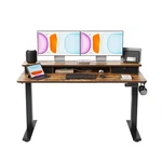 Banti 55X24 Inch Electric Standing Desk Dual Drawers Height Adjustable Up. Fixed Price $299.64.