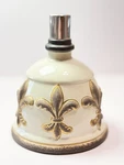 Vintage Fleur De Lis Catalytic Fragrance Oil Lamp Diffuser Cream Gold 5" Nos New. Fixed Price $32.00.