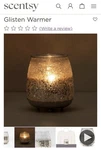 Scentsy Glisten Warmer Glass Plug-in Wax Crackle Aromatherapy. Fixed Price $30.00.