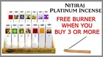 Nitiraj Platinum Incense & Free Burner When You Buy 3 More. Fixed Price $6.89.