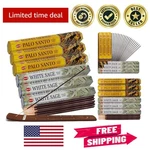 White Sage, Palo Santo Incense Sticks & Holder - Spiritual Cleansing Kit. Fixed Price $24.99.