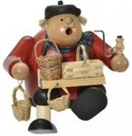 German Incense Smoker Kwo Basket Trader Sitting Handmade Wood. Fixed Price $121.99.