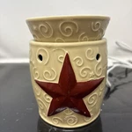 Scentsy Wax Warmer Rustic Full Size Tan & Retired 2008 Dsw-star. Fixed Price $27.00.