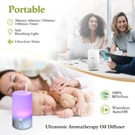 Mini Ultrasonic Cool Mist Humidifier Essential Diffuser W/ 7 Color Led 4 Timer. Fixed Price $13.70.