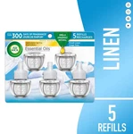 Air Wick Plug Scented Refill, 5CT, Fresh Linen, Essential Oils,. Fixed Price $17.00.