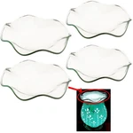 4 Pack Replacement Glass Dish Electric Lamps Oil Aromatherapy Tart Warmers 3.25". Fixed Price $24.99.