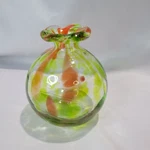 Giftcraft Incense Oil Reed Diffuser, Red & Green Hand Blown Glass. Fixed Price $5.99.