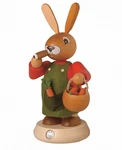 German Incense Smoker Easter Bunny, Height 19 Cm / 7 Inch, Original Erzgebirg.... Fixed Price $174.83.