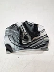 Kheops International Black Clear Swirl Art Glass Candle Holder Made Canada. Fixed Price $24.66.
