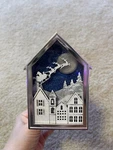 Bath & Body Works Xmas Santa Sleigh City House Wallflower Night Light Up Plug. Fixed Price $40.00.