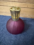 Lampe Berger Catalytic Oil Purple Satin Glass With Pleats. No Chips. Fixed Price $28.77.